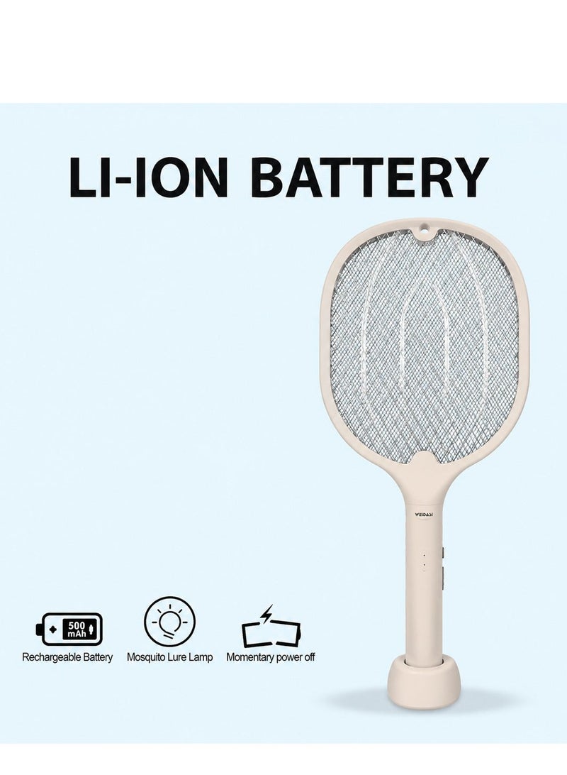 ويداسي مضرب صاعق البعوض والحشرات القابل للشحن WEIDASI WD-960 مزود بإضاءة LED، أداة محمولة يدوياً لمكافحة الحشرات، مقبض مريح، مناسب للاستخدام الداخلي والخارجي (المنزل، المكتب، التخييم، والسفر). - Image 4