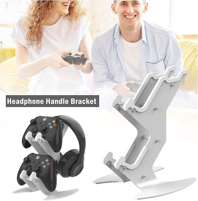 NBCP Controller Holder, Game Controller Headset Stand for Xbox Series X S / Xbox one / PS5 / PS4 / NS / PC /Headset , Aluminum Metal Headset Mount Universal Organizer for Video Game Accessories (White) - Image 5