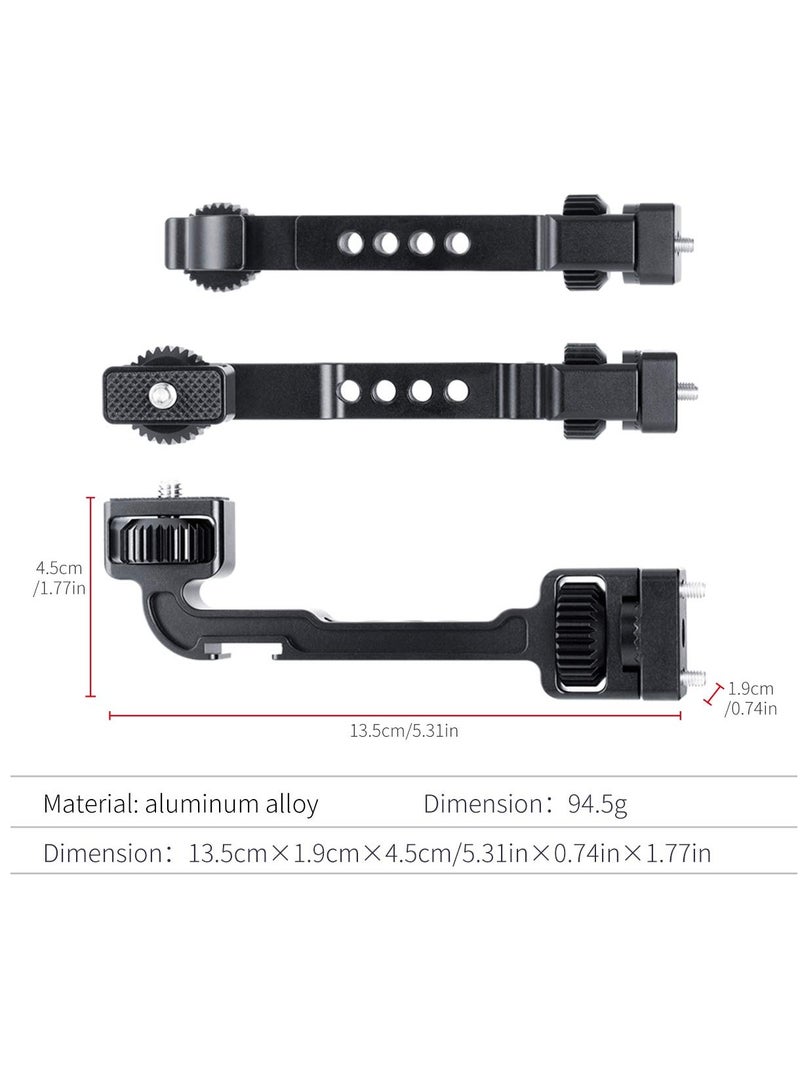 Gimbal Monitor Mount for DJI Ronin S/SC, 360° Swivel Extension Bracket with 1/4 Thread Cold Shoe, Gimbal Stabilizer Extension Arm - Image 5
