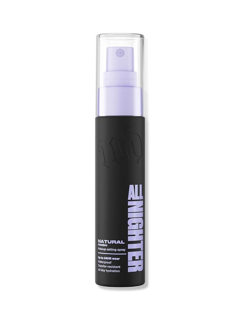 إيربن ديكاي Urban Decay All Nighter Waterproof Makeup Setting Spray – Natural finish, lasts up to 24 hours, ultra-fine mist, smudge-proof, transfer-resistant, with glycerin (30 ml) clear - Image 1