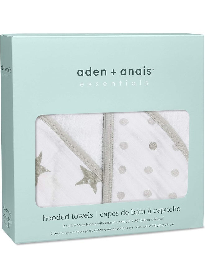 aden + anais أدين + أنيس - منشفة بغطاء أساسية - داستي - عبوة من 2 - Image 2