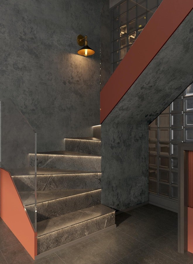 BAYYA Concrete Wallpaper Countertops Contact Paper Grey Cement Wallpaper Peel and Stick 15.75"x354.33" 3D Rustic Industrial Style Waterproof Removable Self Adhesive Vinyl Film for Bathroom Kitchen - Image 5