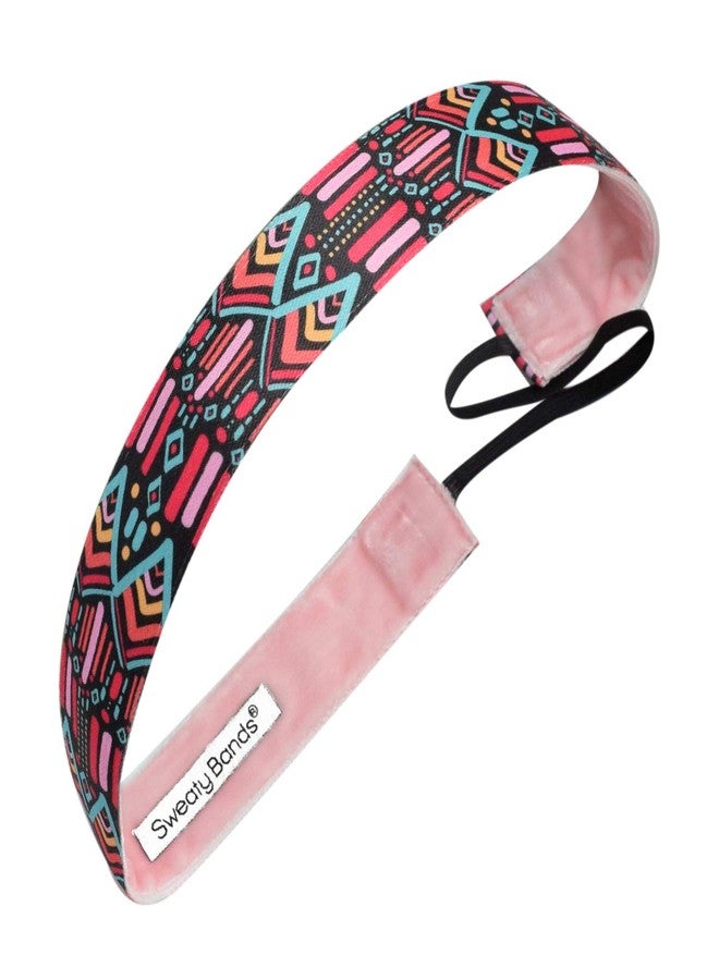 Sweaty Bands Womens Girls Headband - Non-Slip Velvet-Lined Sport Hairband - Light Speed - Image 1