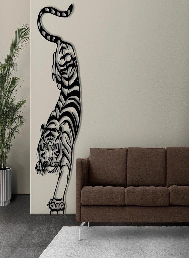 BLIND SHOP Tiger Metal Decor, Metal Wall Art, Year of the Tiger, Wildlife Wall Art,Above Bed Decor,Tiger Metal Wall Art,Housewarming Gift,Man Cave Gift (60x26x1.5 CM) - Image 1