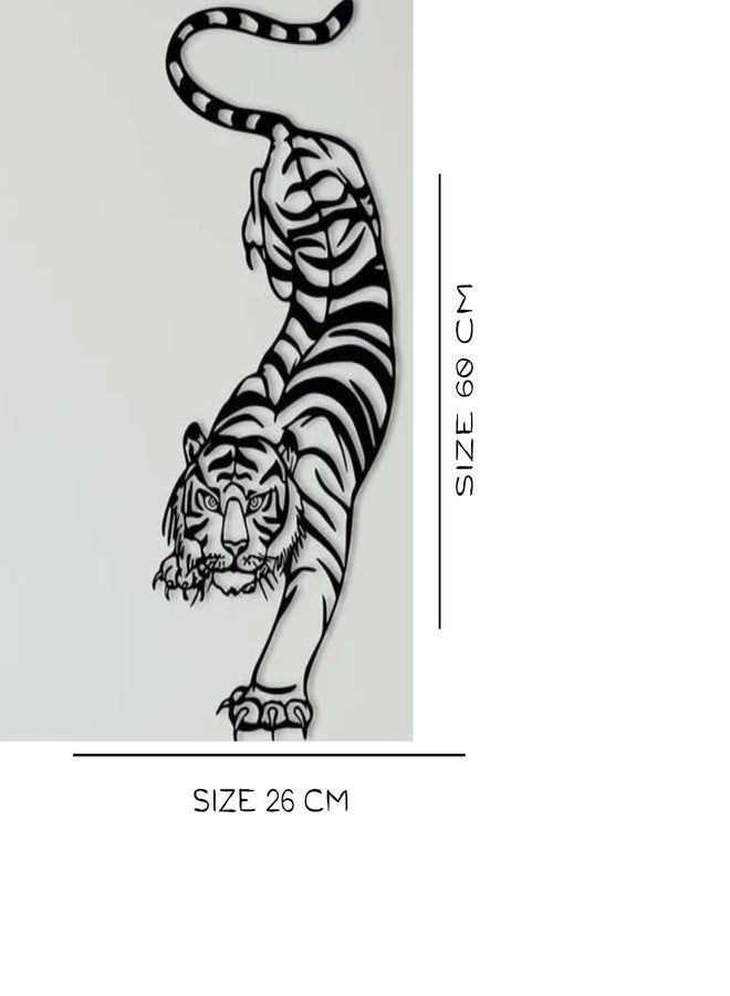 BLIND SHOP Tiger Metal Decor, Metal Wall Art, Year of the Tiger, Wildlife Wall Art,Above Bed Decor,Tiger Metal Wall Art,Housewarming Gift,Man Cave Gift (60x26x1.5 CM) - Image 2