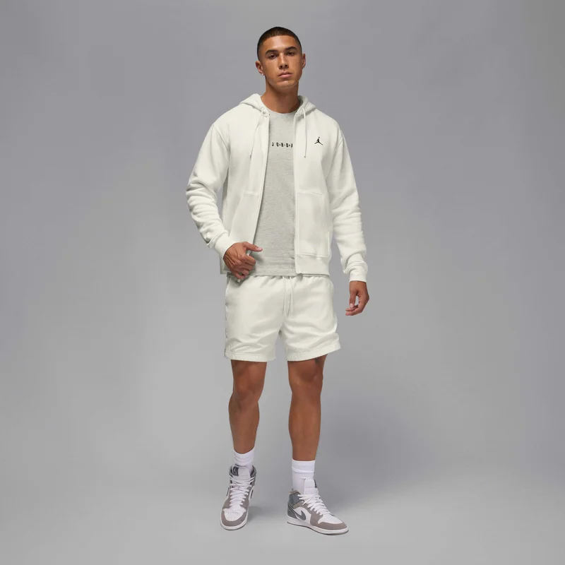 Jordan White Men's Brooklyn Fleece Full-Zip Hoodie for Men | Best Price UAE