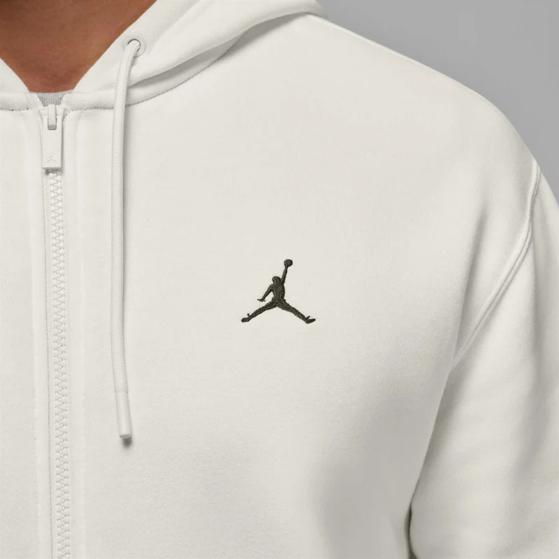 Jordan White Men's Brooklyn Fleece Full-Zip Hoodie for Men | Best Price UAE