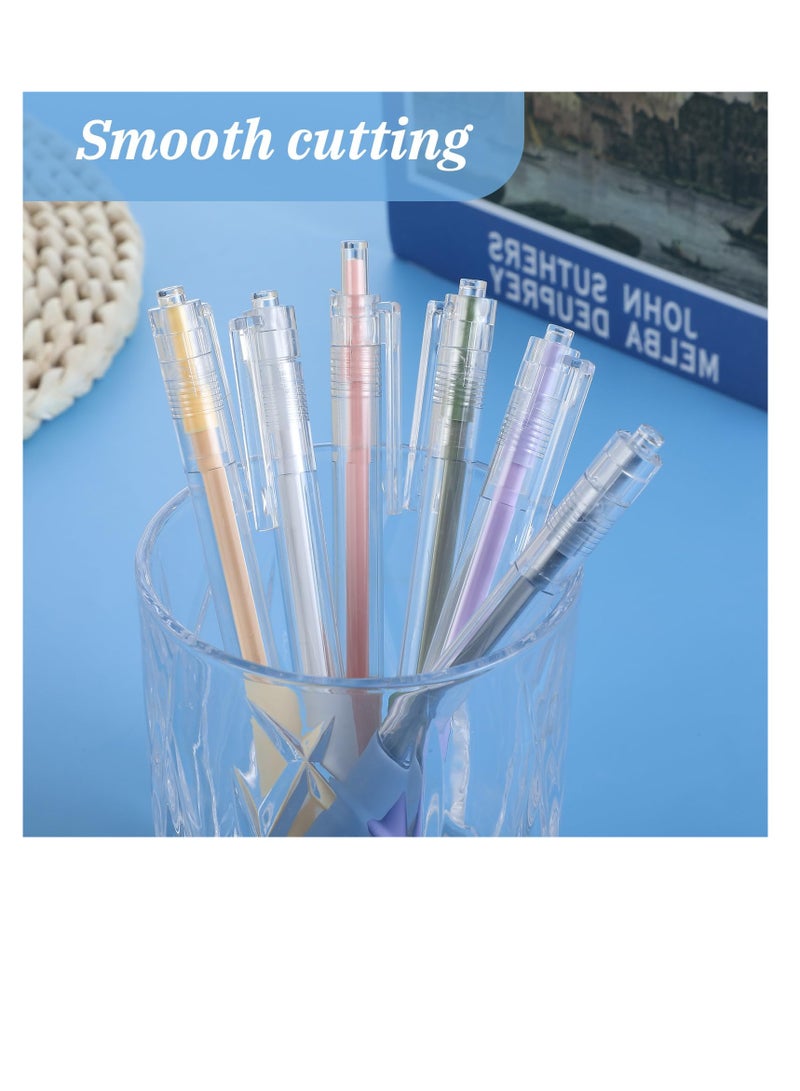 SUNSAR Retractable Craft Knife Set, 6 Pieces, Utility Carving Tool for DIY, Scrapbooking, Art Paper With 12 replacement cores - Image 4