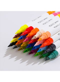 Generic 24 (48 colors) acrylic markers watercolor pen sets art students' hand-painted stackable double-ended double-color color markers  - Image 5