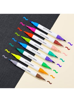Generic 24 (48 colors) acrylic markers watercolor pen sets art students' hand-painted stackable double-ended double-color color markers  - Image 4