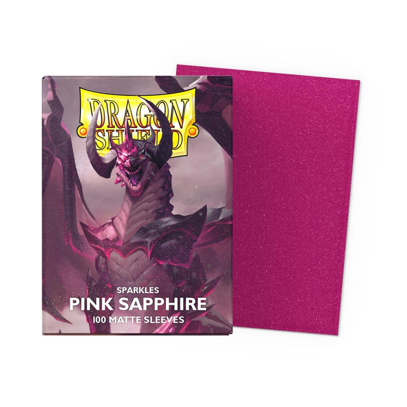 Dragon Shield | Standard Size Matte Card Sleeves | 100 CT - Smooth & Tough TCG Sleeves - Compatible with Pokemon, Flesh & Blood, One Piece & Magic The Gathering | Pink Sapphire - Image 2