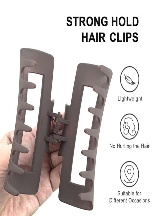 FREEBIES Large Matte Hair Claw Clip | Rectangle Big Clutcher | Strong Grip Thick Hair Clamp | Durable Styling Clip | Women Accessories | Pack of 3 - Image 5