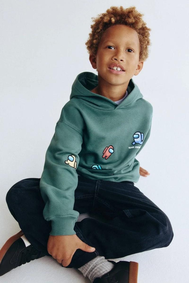 H&M Print-motif hoodie