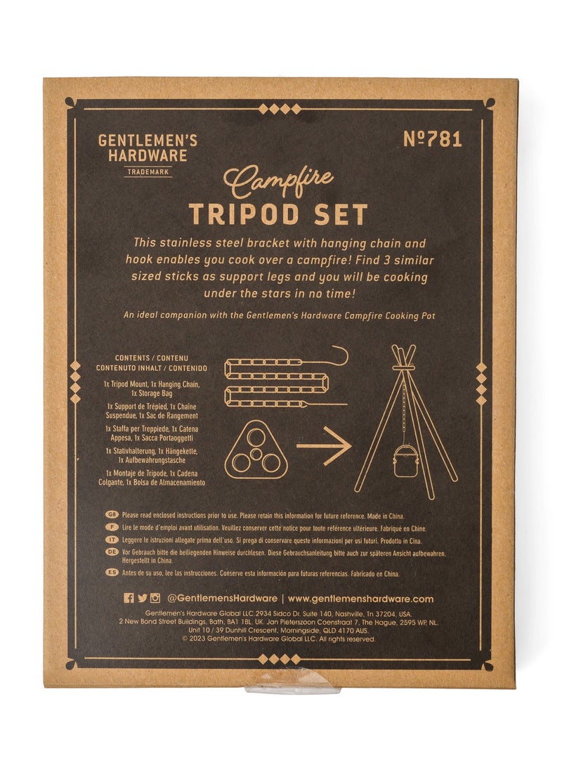 GENTLEMEN'S HARDWARE Campfire Tripod Set - Image 2