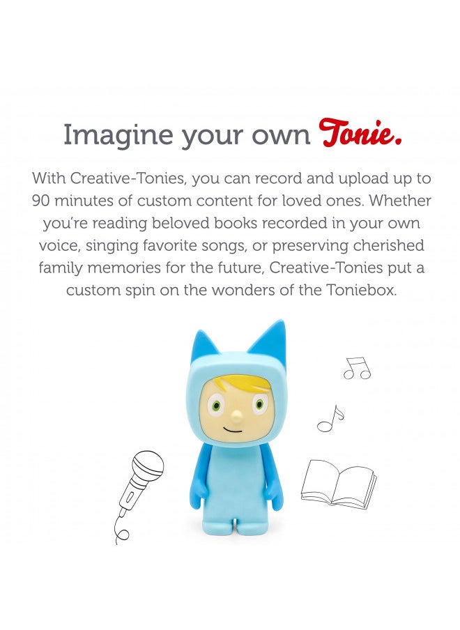 Tonies Tonies Creative Audio Character - Record and Upload up to 90 Minutes of Your Own Stories and Songs - Light Blue/Light  - Image 3