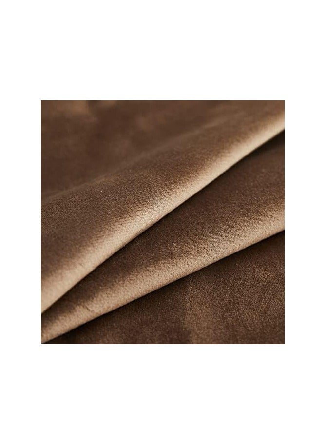 Soft Thick Velvet Throw Pillow Covers Decorative Square Cushion Cover For Couch Sofa Bedroom Living Room - set of 2 Pieces Brown 40 x 40 CM - Image 5