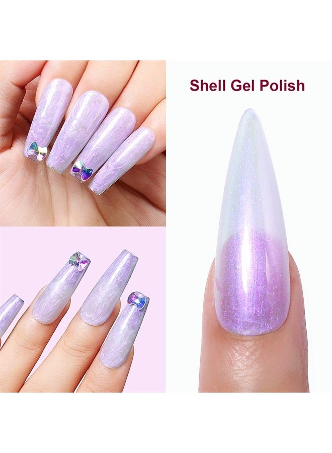 AIMEILI طلاء أظافر جل خالي من الهيما، جل أظافر لامع على شكل حورية البحر - (171) 10 مل - Image 4