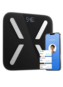 Titan Electronics T Electronics - Smart  Body Weight Scale - Digital Scales for  bathroom use - 14 Different Parameters - 440lb - Black  - Image 1
