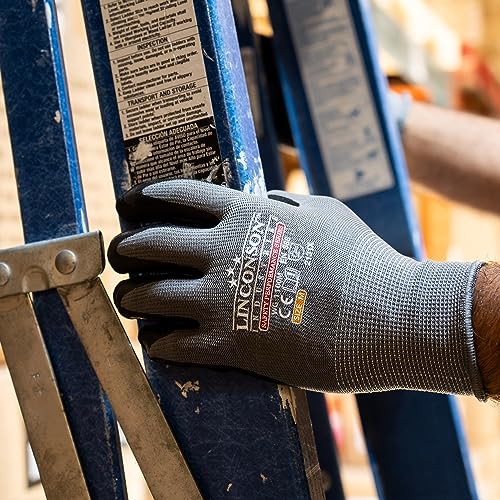 linconson 12 Pack Safety Performance Series Construction Mechanics Work Gloves (XL (Pack of 12), Grey) - Image 4
