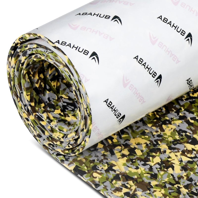 Abahub EVA Foam Boat Decking 48''x16'' Non-Slip Surfboard Traction Pad Grip Mat Self-Adhesive Trimmable Flooring Sheet for Boats SUP Board Kayak Surfing Camouflage Green - Image 1