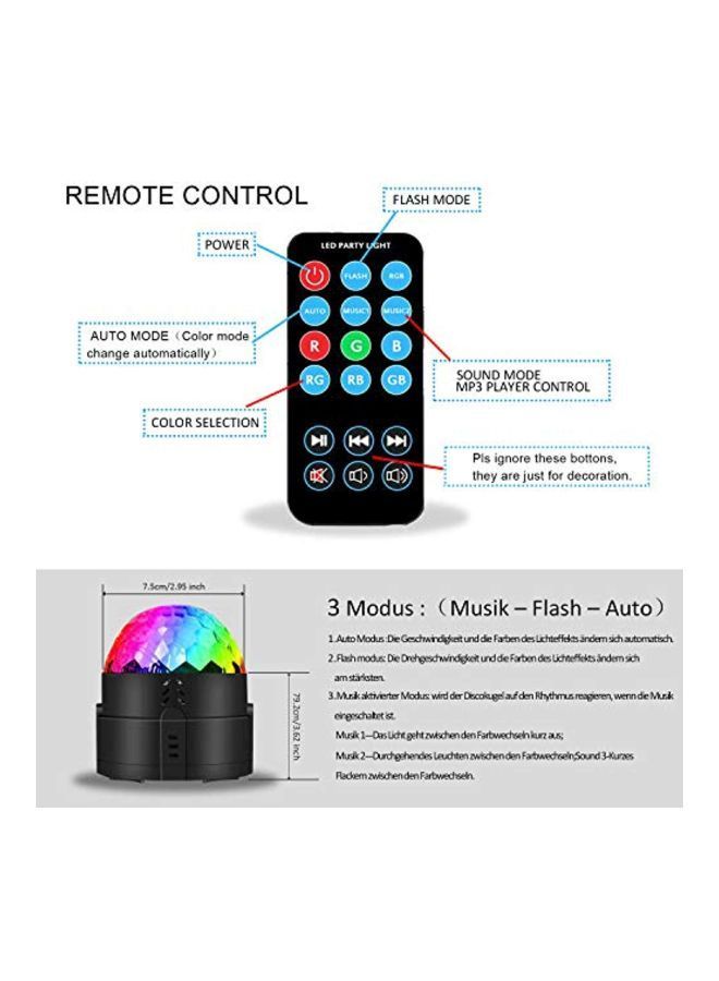 NIBEMINENT LED Disco Ball Party Lights Multicolour 3.8x3.4x3.4inch - Image 5