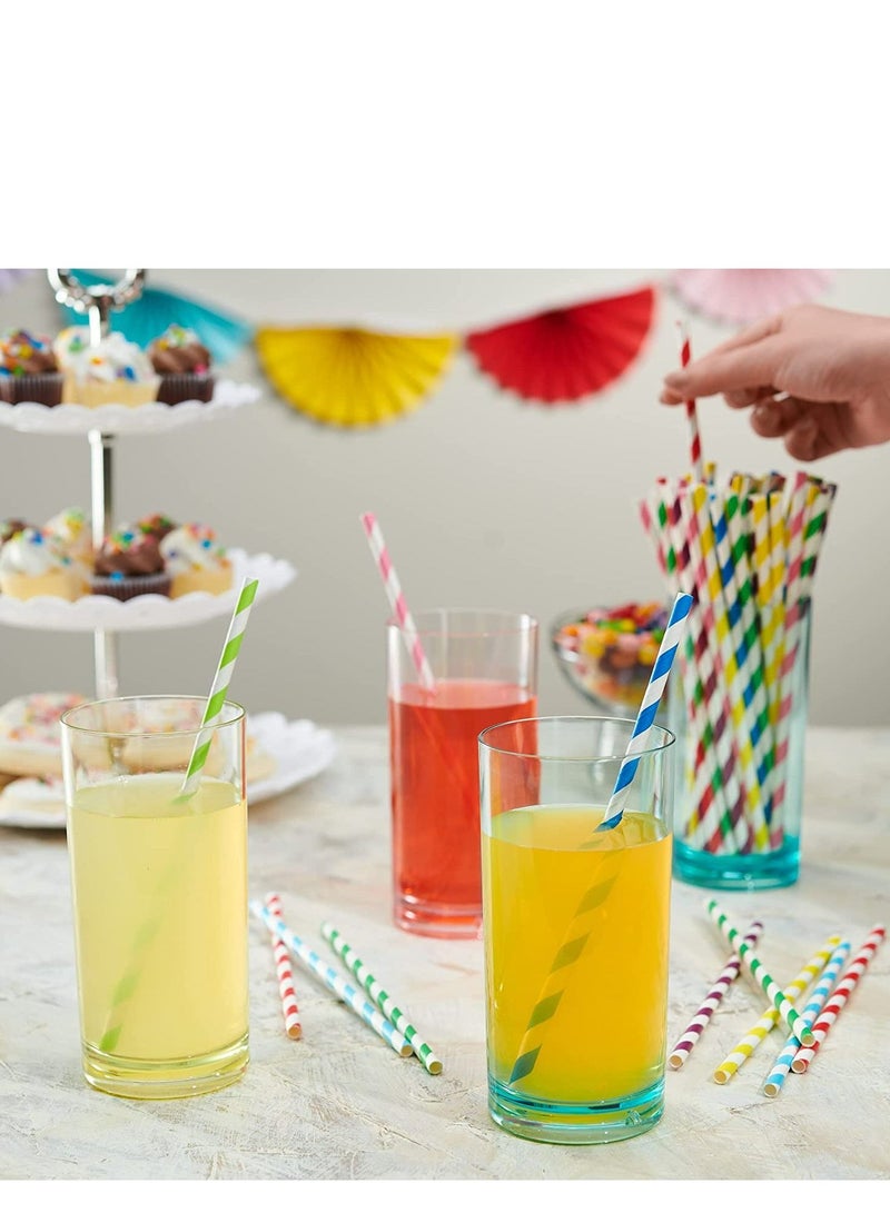 4basix Biodegradable Paper Straws Pack of 100 Multicolor Eco Friendly and Sustainable Alternative for Plastic Straws - Image 3