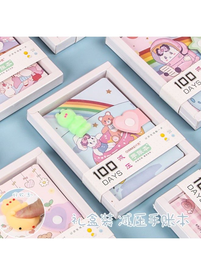 Fiber Cute Decompression Journal Cartoon Girl's Heart Diary Creative Student Notebook Stationery Children's Small Gifts - Image 4