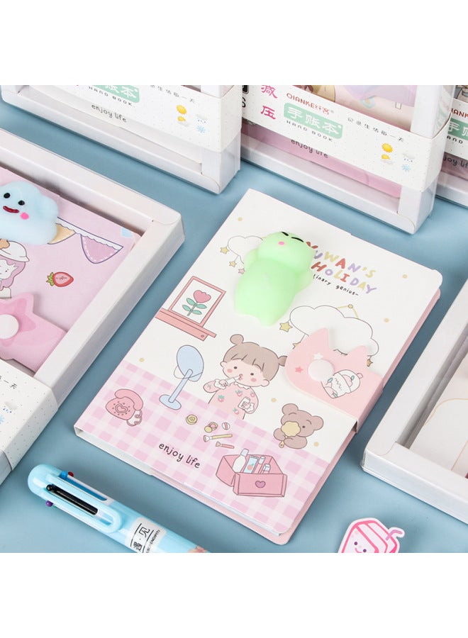 Fiber Cute Decompression Journal Cartoon Girl's Heart Diary Creative Student Notebook Stationery Children's Small Gifts - Image 2