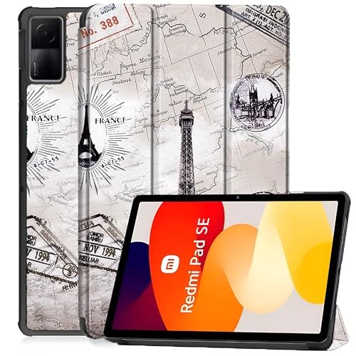 ProElite Case Cover for Redmi Pad SE 11 inch Cover, Slim Trifold Flip case Cover for Redmi Pad SE 11 inch Tablet [Auto Sleep Wake Feature], Eiffel - Image 1