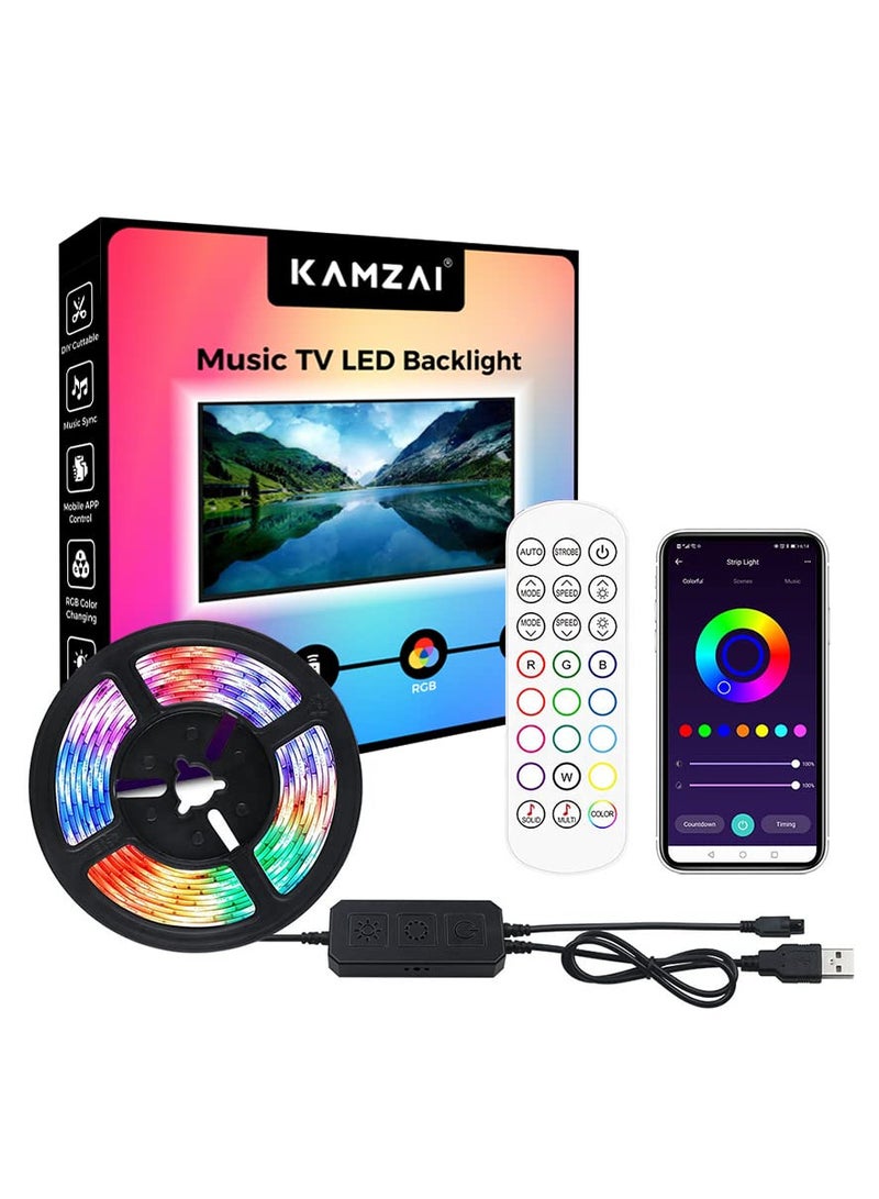 كامزاي شريط إضائة ذكي من كامزاي(لوميف) بطول 3 متر، يدعم التزامن مع الموسيقي،  16 مليون لون، التحكم من التطبيق. - Image 1