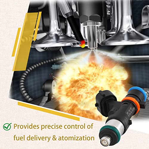 Pjvmvo 0280158007 OE 4.0L Performance Fuel Injectors,Compatible with/Nissan 4.0 Xterra Frontier,Compatible with/Nissan 5.6L Armada Pathfinder Titan 2006 2007 2008 2009 2010 2012 2013 |12 Holes| |Set of 6| - Image 5