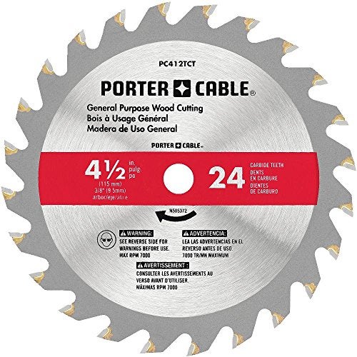 PORTER CABLE PORTER-CABLE PC412TCT 4-1/2" 24T TCT Saw Blade - Image 3