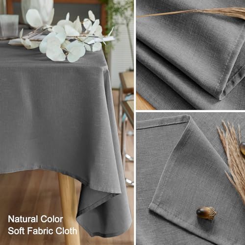 AUSSPVOCT Textured Tablecloth Rectangle 60x104 Water Resistant Spill-Proof Wipeable Table Cloth Wrinkle Free Fabric Dining Table Cover for Birthday Party Farmhouse Spring Kitchen Tablecloths - Image 4