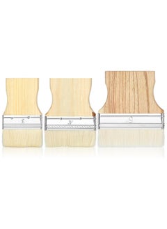 Oasisgalore 3-Piece Flat Paddle Paint Brush Set - 3/4/5 Inch Wide Brushes for Wall, Wood, Oil, and Acrylic Painting  - Image 1