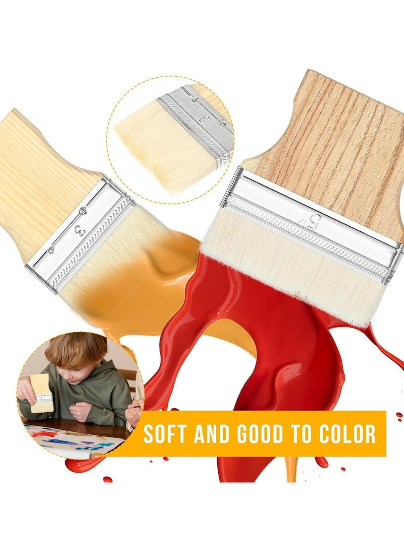 Oasisgalore 3-Piece Flat Paddle Paint Brush Set - 3/4/5 Inch Wide Brushes for Wall, Wood, Oil, and Acrylic Painting  - Image 4