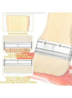 Oasisgalore 3-Piece Flat Paddle Paint Brush Set - 3/4/5 Inch Wide Brushes for Wall, Wood, Oil, and Acrylic Painting  - Image 3
