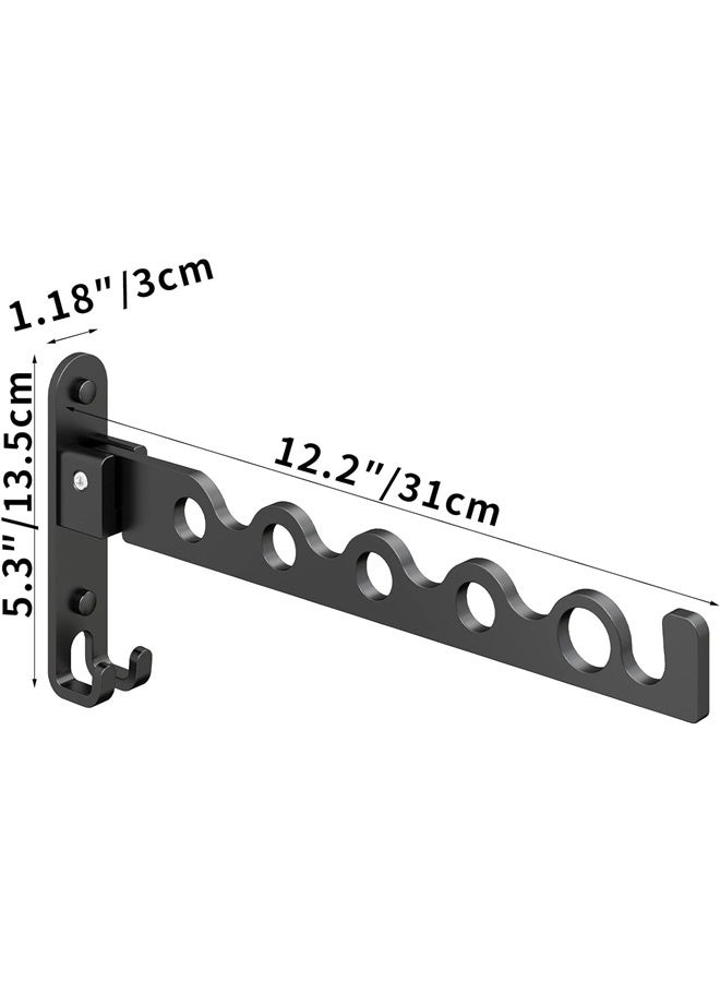 Wall Mounted Drying Rack Clothing Foldable, Laundry Drying Rack Collapsible, Folding Clothes Hanger Holder, Matte Black(one Pack) - Image 1
