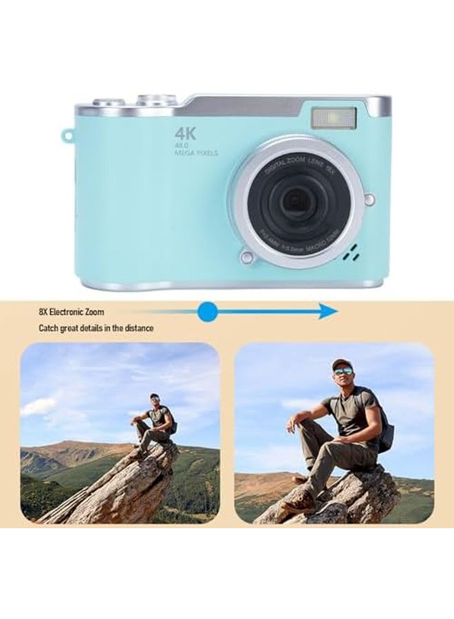 Green Digital Zoom Camera 48MP 1080P Vlogging with Flip Screen Autofocus and LED Fill Light - Image 5