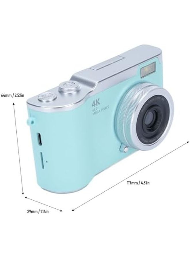 Green Digital Zoom Camera 48MP 1080P Vlogging with Flip Screen Autofocus and LED Fill Light - Image 3