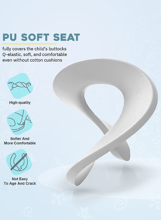 BAYBEE Milano Western Baby Potty Training Seat With Handle, Cushion Seat 1 To 5 Years Blue - Image 4
