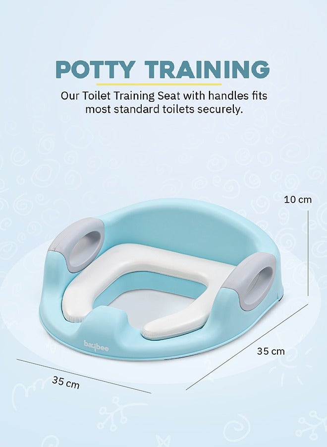 BAYBEE Milano Western Baby Potty Training Seat With Handle, Cushion Seat 1 To 5 Years Blue - Image 3