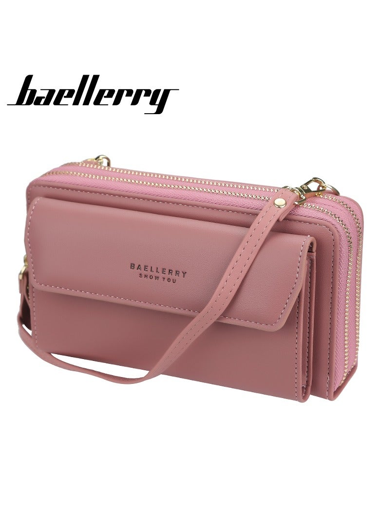 Baellery Women's cross body clutch - dark pink - Image 1