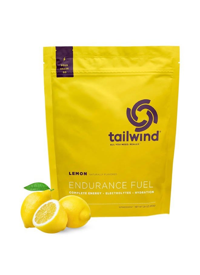 Tailwind Nutrition - Endurance Fuel, Electrolyte & Hydration Sports Drink Mix Powder, Gluten-Free, Vegan, Lemon, 30 Servings - Image 1