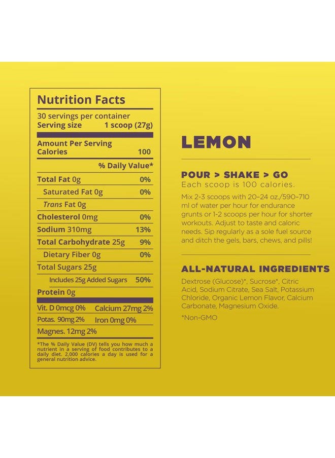 Tailwind Nutrition - Endurance Fuel, Electrolyte & Hydration Sports Drink Mix Powder, Gluten-Free, Vegan, Lemon, 30 Servings - Image 1
