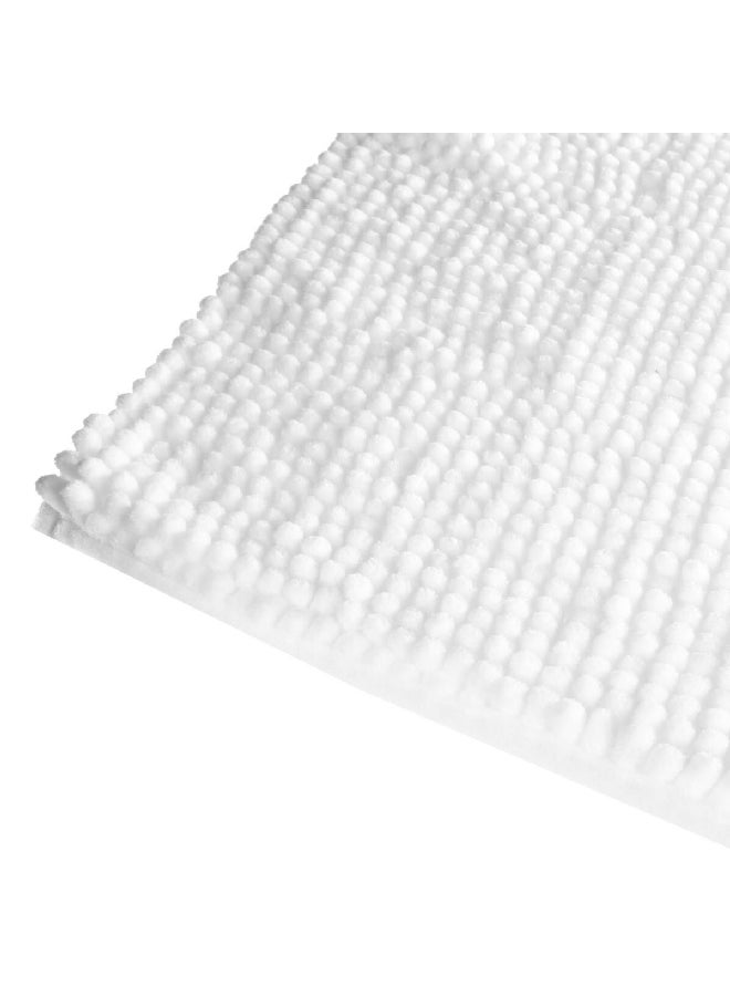 Five Simply Smart Chenille Rectangular Bath Mat White 50 x 80 cm 138043I - Image 2