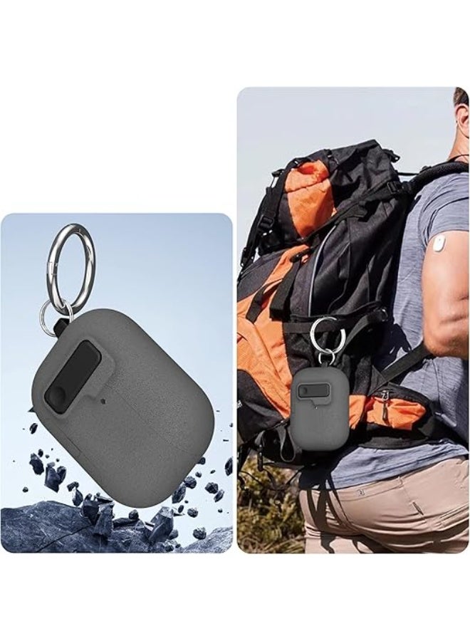 Secure Lock Armor Case for AirPods Pro 3 – Shockproof Protective Cover with Keychain Ring & Built-in Phone Stand, Wireless Charging Compatible - Image 4