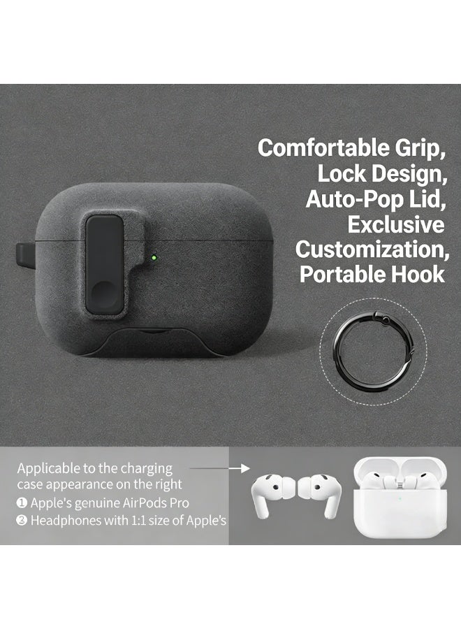 Secure Lock Armor Case for AirPods Pro 3 – Shockproof Protective Cover with Keychain Ring & Built-in Phone Stand, Wireless Charging Compatible - Image 2