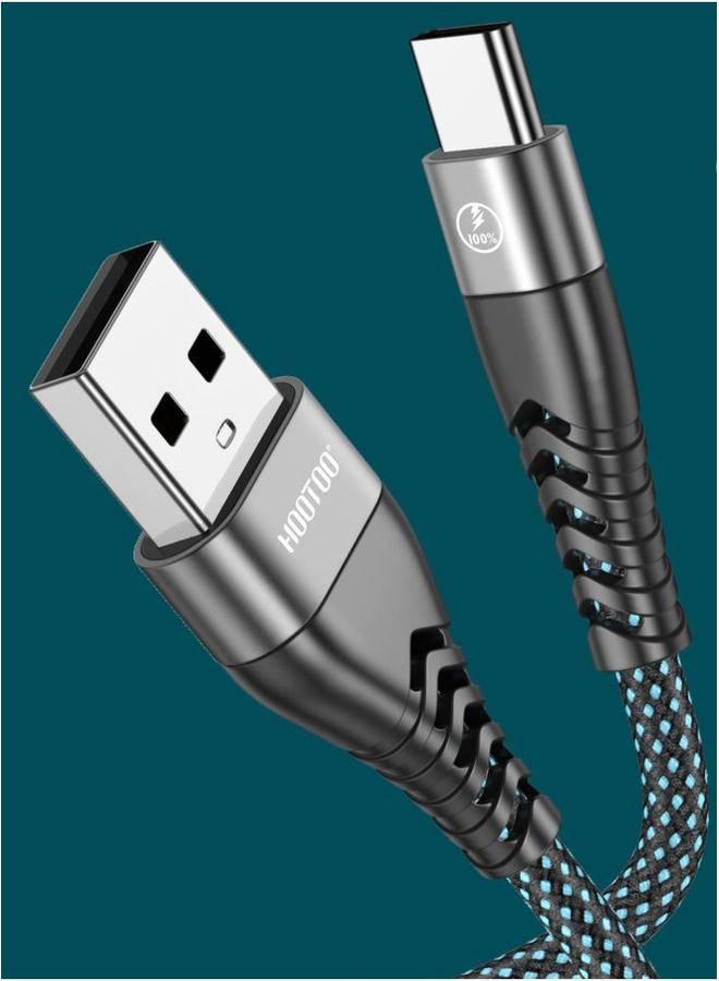 HooToo Type C Data Cable Strong Aluminum Alloy Connector Durable Nylon Braided Cable High Speed Data Transmission Cale  - Image 1