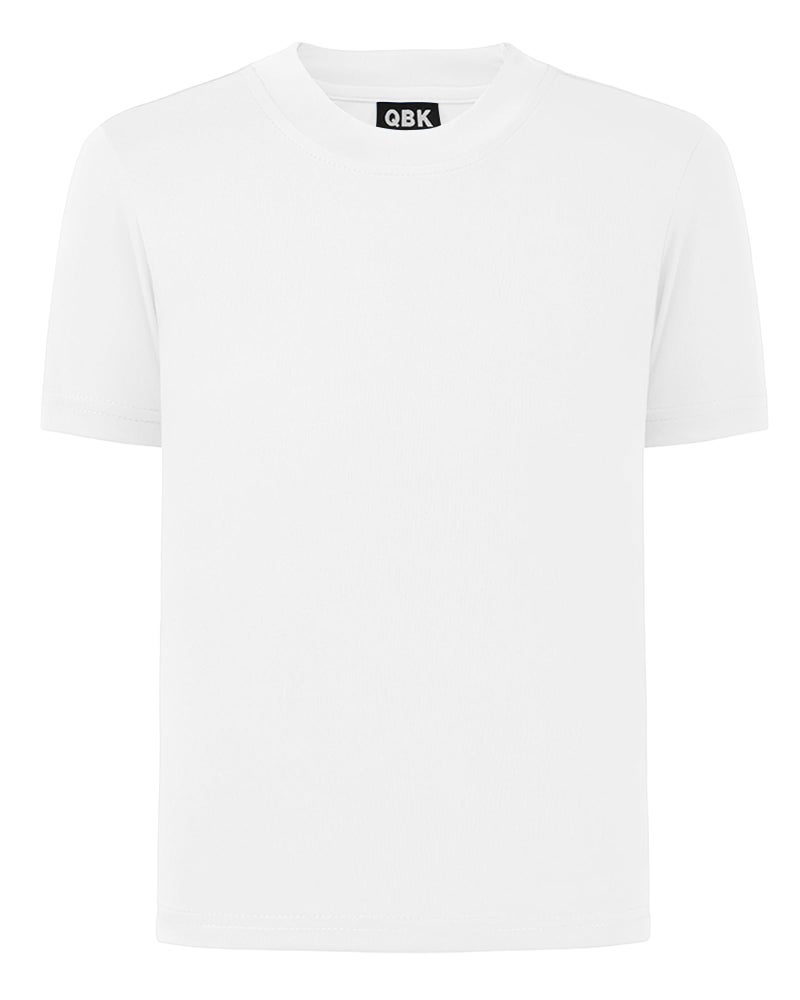QBK 2T to Youth Neon Shirt Kids UPF 50+ Dry Fit Athletic Short Sleeve Rash Guard T Shirts for Boys Girls Sports Undershirt (White XS) - Image 1