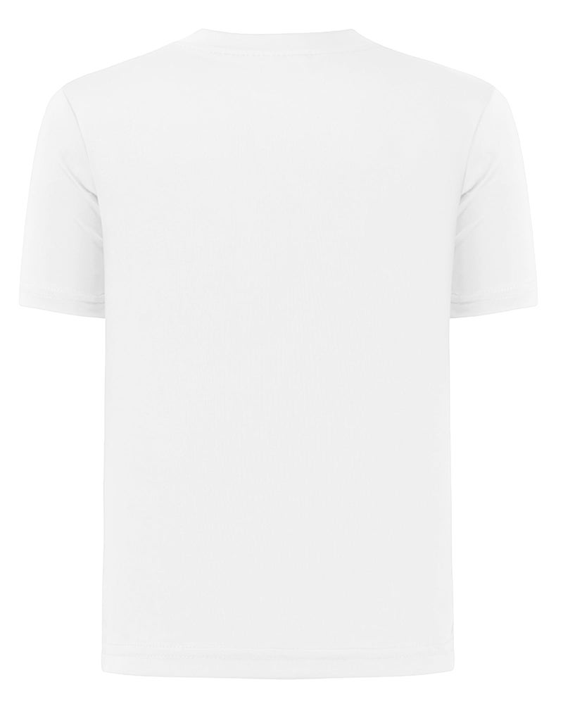 QBK 2T to Youth Neon Shirt Kids UPF 50+ Dry Fit Athletic Short Sleeve Rash Guard T Shirts for Boys Girls Sports Undershirt (White XS) - Image 3